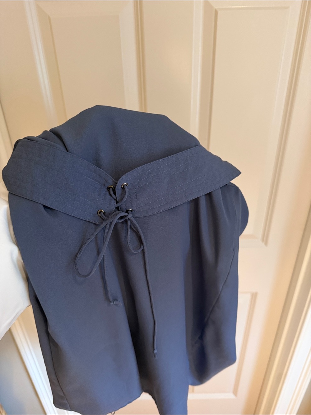 Jessica Simpson Slate Blue Ruffle-Shoulder Mini Dress - Picture 4 of 4